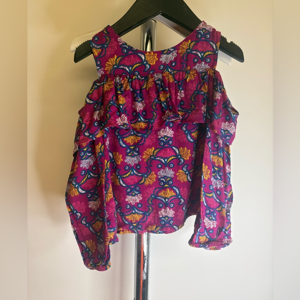 Genuine Kids from OshKosh Girls Floral Cold Shoulder Top | Size 4T